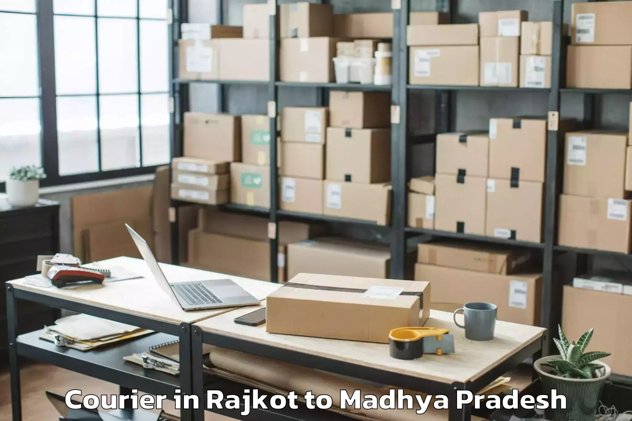 Hassle-Free Rajkot to Raghogarh Vijaypur Courier